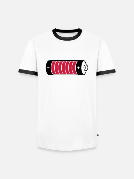 Charging bar battery clipart - Men's Ringer Shirt - white/black