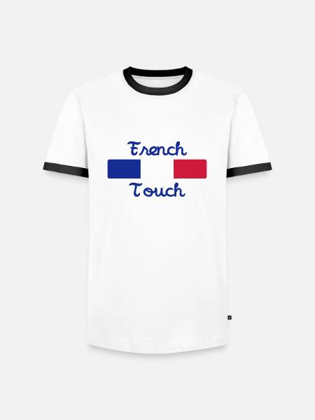 French Touch / France - Men's Ringer Shirt - white/black
