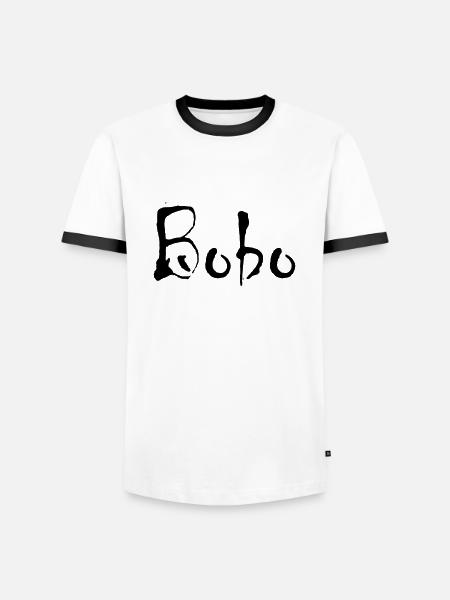 Bobo - Men's Ringer Shirt - white/black