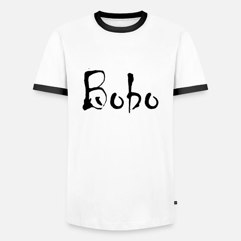 Bobo - Men's Ringer Shirt - white/black