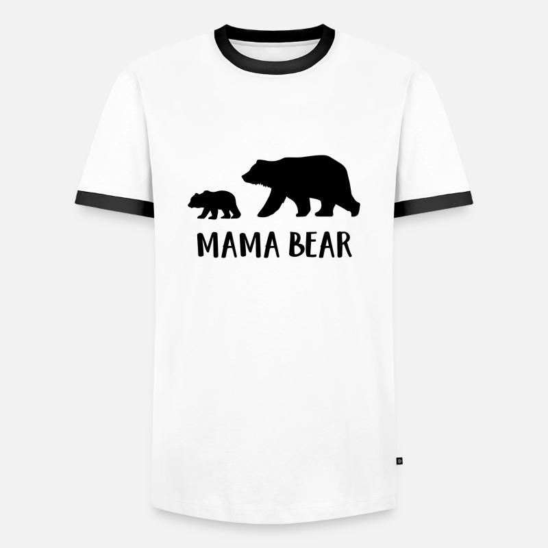 Mama Bear - Men's Ringer Shirt - white/black