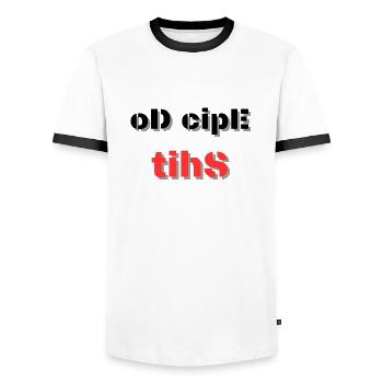 Do Epic Shit - Männer Kontrast-T-Shirt - Weiß/Schwarz - Vorne - AI Model Female 172 light (172cm) & AI Model Male 178 dark (178cm)