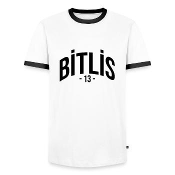 Bitlis 13 Türkei Urlaub Türk Turkiye Geschenk - Männer Kontrast-T-Shirt - Weiß/Schwarz - Vorne - AI Model Female 172 light (172cm) & AI Model Male 178 dark (178cm)