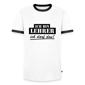 Dicton drôle image humour drôle idée cadeau - T-shirt contrasté Homme - blanc/noir - Devant - AI Model Female 172 light (172cm) & AI Model Male 178 dark (178cm)
