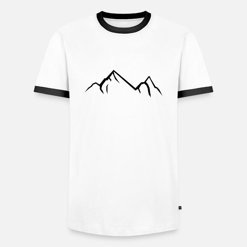 berge - Männer Kontrast-T-Shirt - Weiß/Schwarz