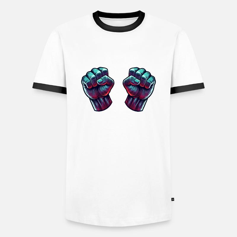 faust comic 2 - Männer Kontrast-T-Shirt - Weiß/Schwarz