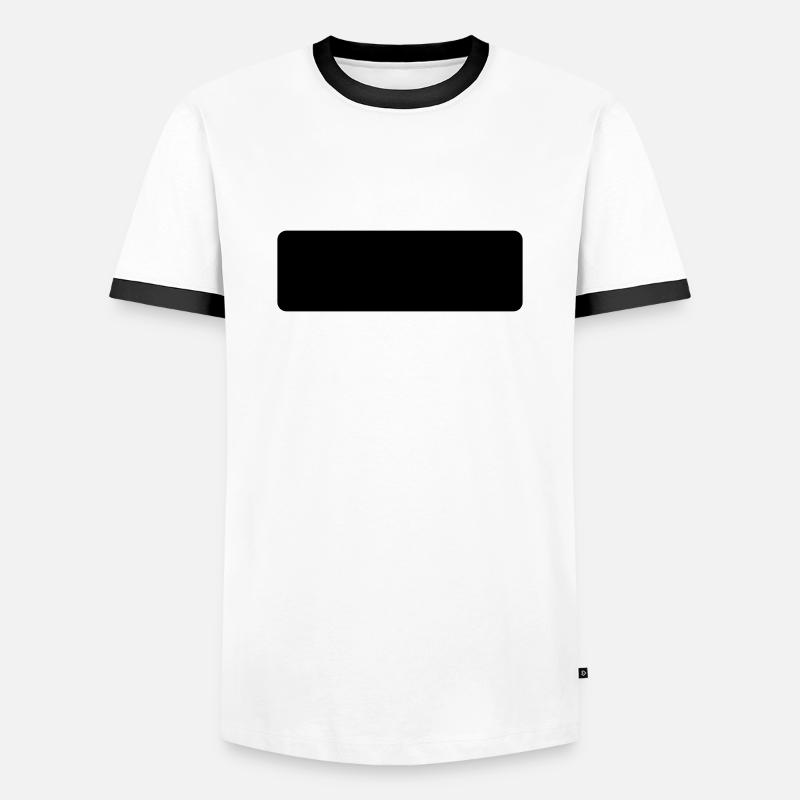 rectangle - Men's Ringer Shirt - white/black