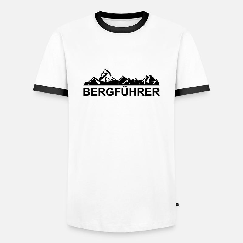 bergführer - Männer Kontrast-T-Shirt - Weiß/Schwarz