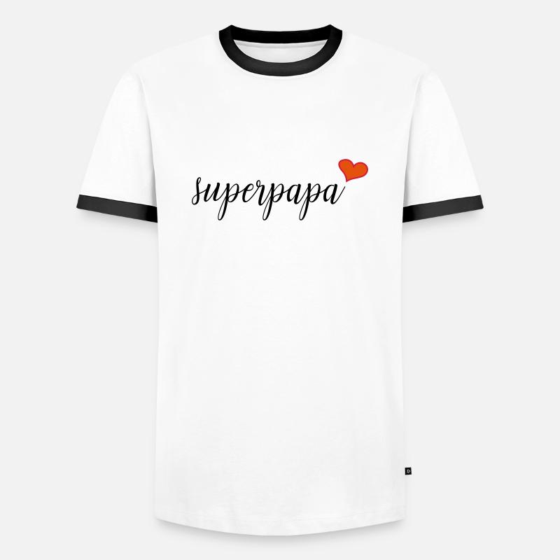 Super dad - Men's Ringer Shirt - white/black