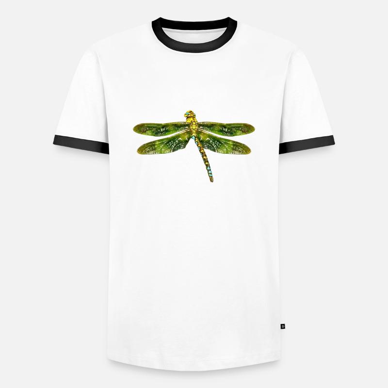 libellule - T-shirt contrasté Homme - blanc/noir