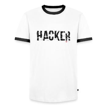 pirate - T-shirt contrasté Homme - blanc/noir - Devant - AI Model Female 172 light (172cm) & AI Model Male 178 dark (178cm)