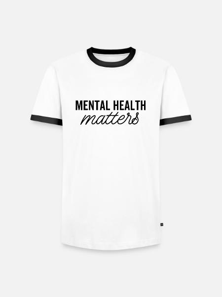 Mental Health Matters - Men's Ringer Shirt - white/black