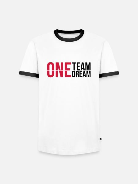 One Team Dream - Men's Ringer Shirt - white/black
