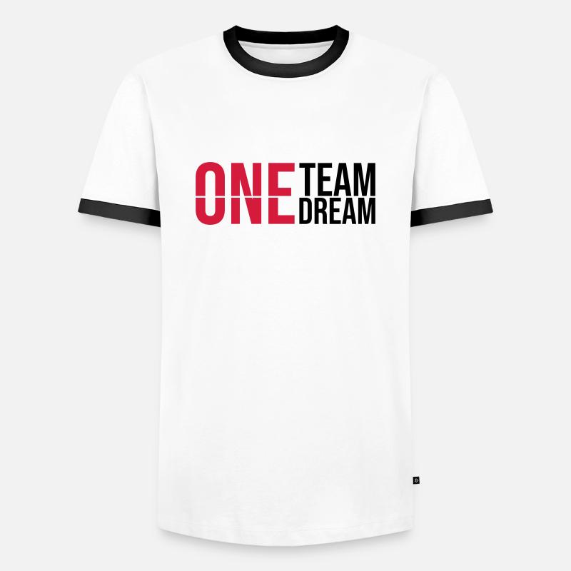One Team Dream - Men's Ringer Shirt - white/black