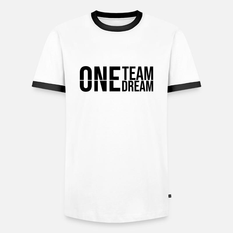 Devise Une équipe - T-shirt contrasté Homme - blanc/noir