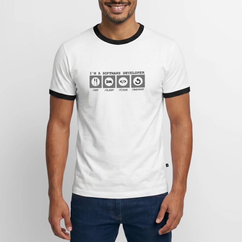I'm a Software Developer - Softwareentwicklerin Männer Kontrast-T-Shirt