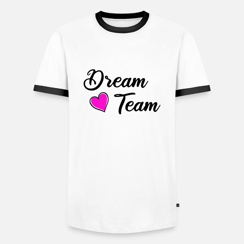 dream team - Männer Kontrast-T-Shirt - Weiß/Schwarz