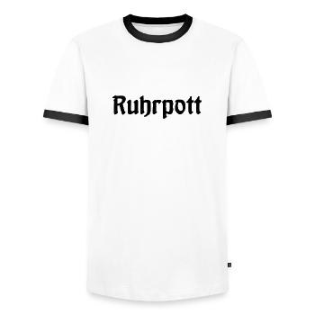 Ruhrpott - Pott - Bergbau - Kumpel - Ruhr - Shirt - Männer Kontrast-T-Shirt - Weiß/Schwarz - Vorne - AI Model Female 172 light (172cm) & AI Model Male 178 dark (178cm)