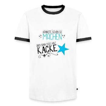 Kannste schon so machen - Männer Kontrast-T-Shirt - Weiß/Schwarz - Vorne - AI Model Female 172 light (172cm) & AI Model Male 178 dark (178cm)