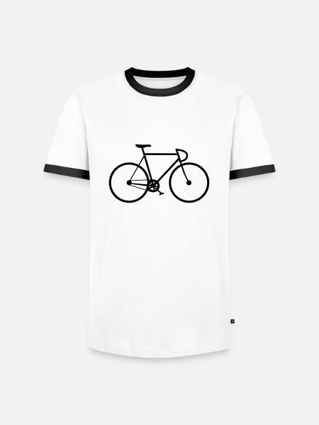 Fixie - Men's Ringer Shirt - white/black