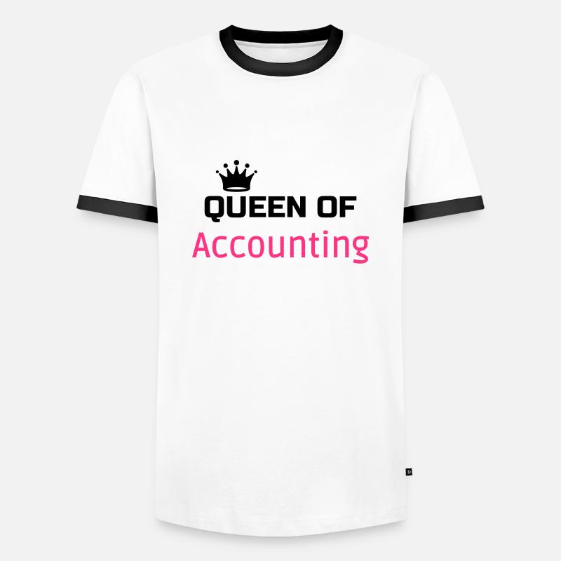 comptable / comptabilité / compter / chiffre - T-shirt contrasté Homme - blanc/noir