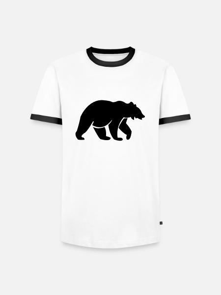 baer_01 - Men's Ringer Shirt - white/black