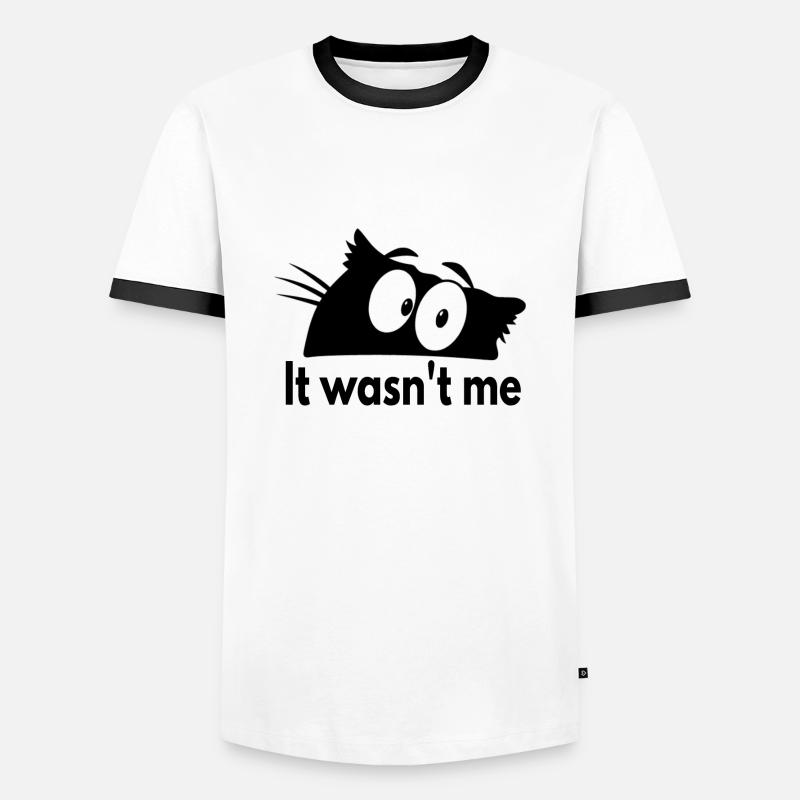 Ich bin es nicht - Männer Kontrast-T-Shirt - Weiß/Schwarz