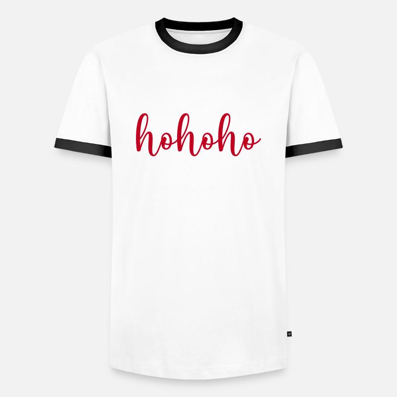 hohoho - Männer Kontrast-T-Shirt - Weiß/Schwarz