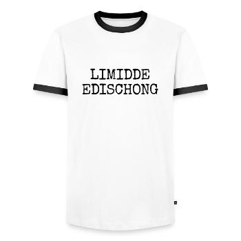 Limidde Edischong - Hessische Edition echte Hessen - Männer Kontrast-T-Shirt - Weiß/Schwarz - Vorne - AI Model Female 172 light (172cm) & AI Model Male 178 dark (178cm)