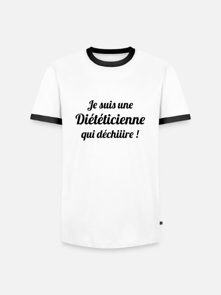 Dietitian Dietetic Diätetik Diététicien Diététique - Men's Ringer Shirt - white/black