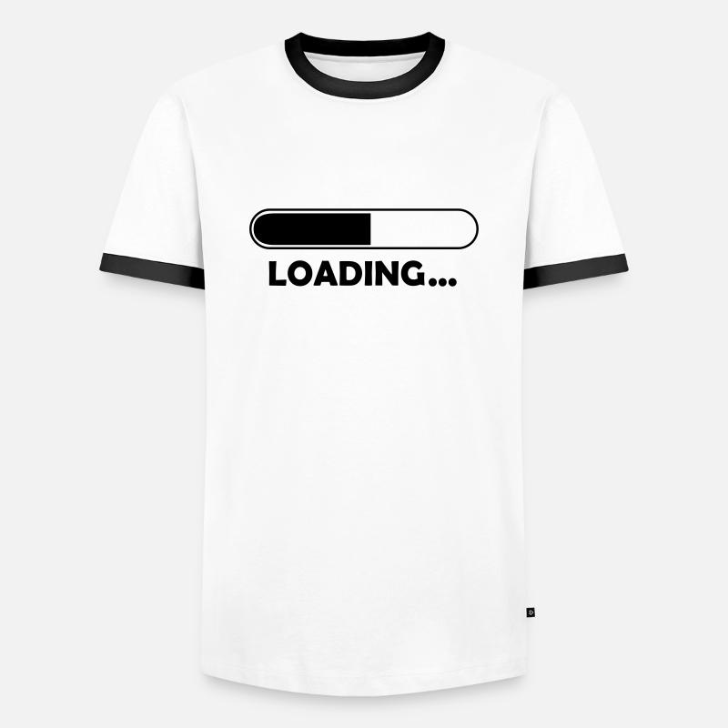 loading_001 - Männer Kontrast-T-Shirt - Weiß/Schwarz