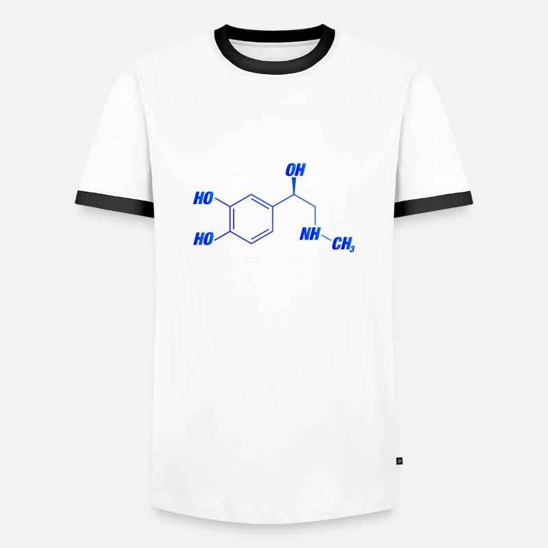Adrenalin - Männer Kontrast-T-Shirt - Weiß/Schwarz