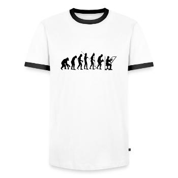 Draughtsman Technical Draughtsman Architect - Men's Ringer Shirt - white/black - Front - AI Model Female 172 light (172cm) & AI Model Male 178 dark (178cm)