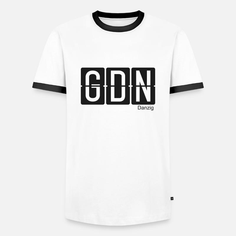 Danzig - Männer Kontrast-T-Shirt - Weiß/Schwarz