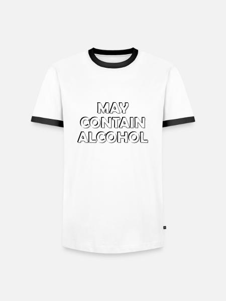 May contain alcohol Blurred - Men's Ringer Shirt - white/black
