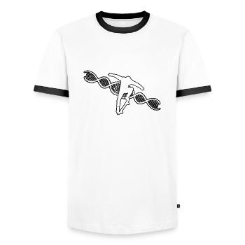 Skateboard Skaten Skater Skate-Fan Skateboarding - Männer Kontrast-T-Shirt - Weiß/Schwarz - Vorne - AI Model Female 172 light (172cm) & AI Model Male 178 dark (178cm)