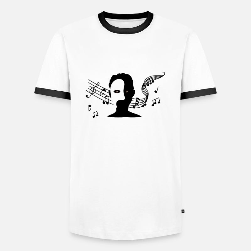 Das Phantom der Oper - Männer Kontrast-T-Shirt - Weiß/Schwarz