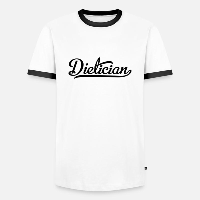 dietician - Männer Kontrast-T-Shirt - Weiß/Schwarz