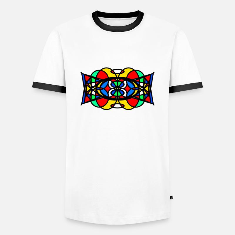 Pattern - Men's Ringer Shirt - white/black
