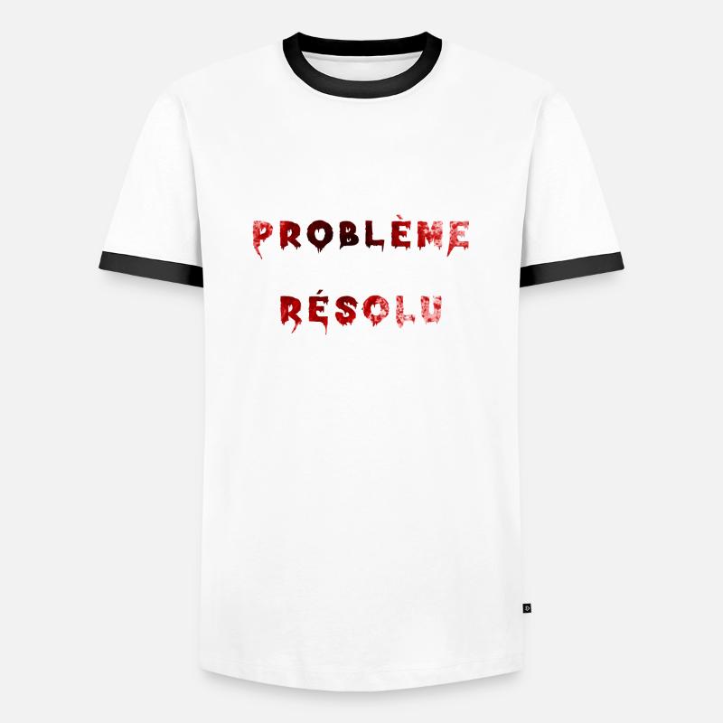 Problem behoben - Männer Kontrast-T-Shirt - Weiß/Schwarz