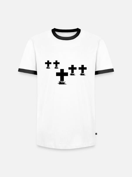rip_1_f1 - Männer Kontrast-T-Shirt - Weiß/Schwarz