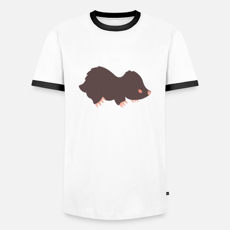 Mole - Men's Ringer Shirt - white/black