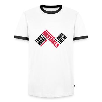 Date Erreurs Citation Logo - T-shirt contrasté Homme - blanc/noir - Devant - AI Model Female 172 light (172cm) & AI Model Male 178 dark (178cm)
