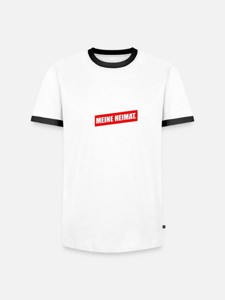 Erzgebirge meine Heimat - Männer Kontrast-T-Shirt - Weiß/Schwarz