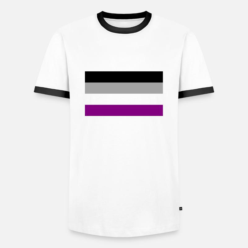 asexual pride - Men's Ringer Shirt - white/black