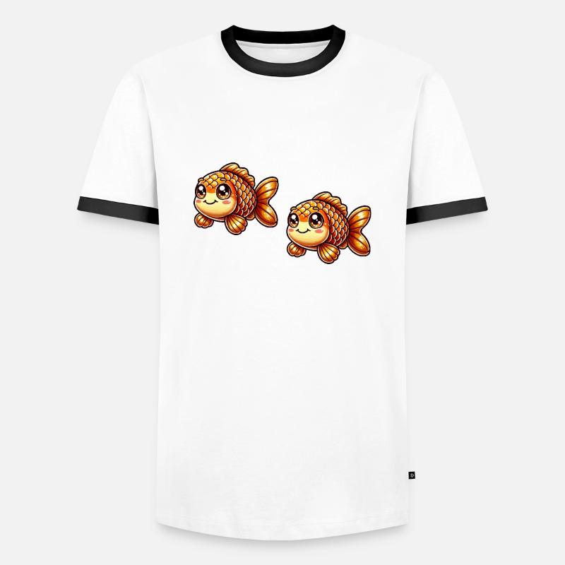 Goldfish Comic 2 - Men's Ringer Shirt - white/black