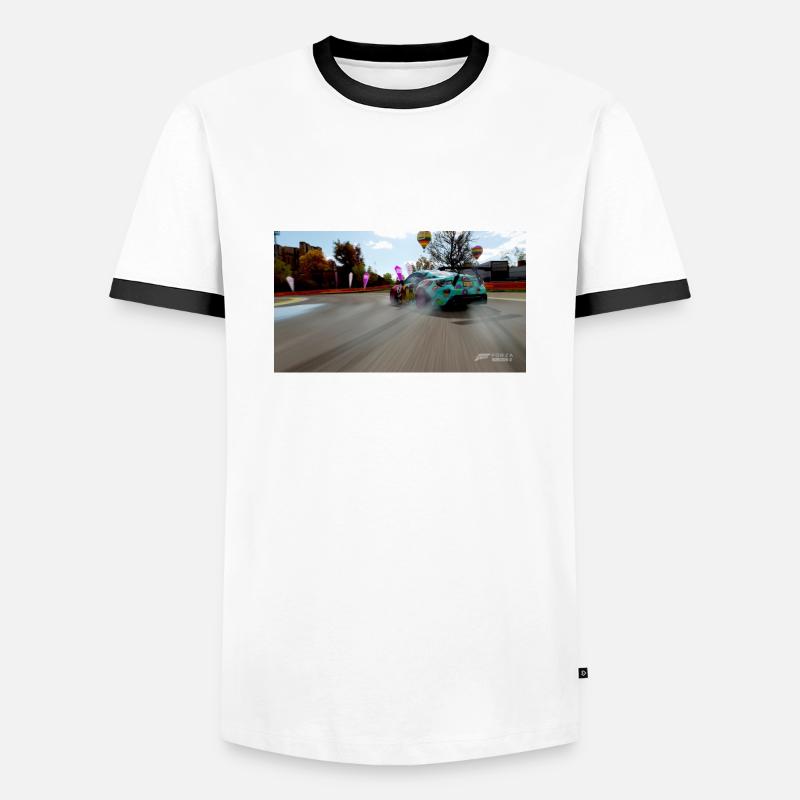 drift - Men's Ringer Shirt - white/black