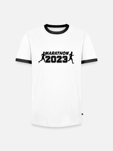 Marathon 2023 - T-shirt contrasté Homme - blanc/noir