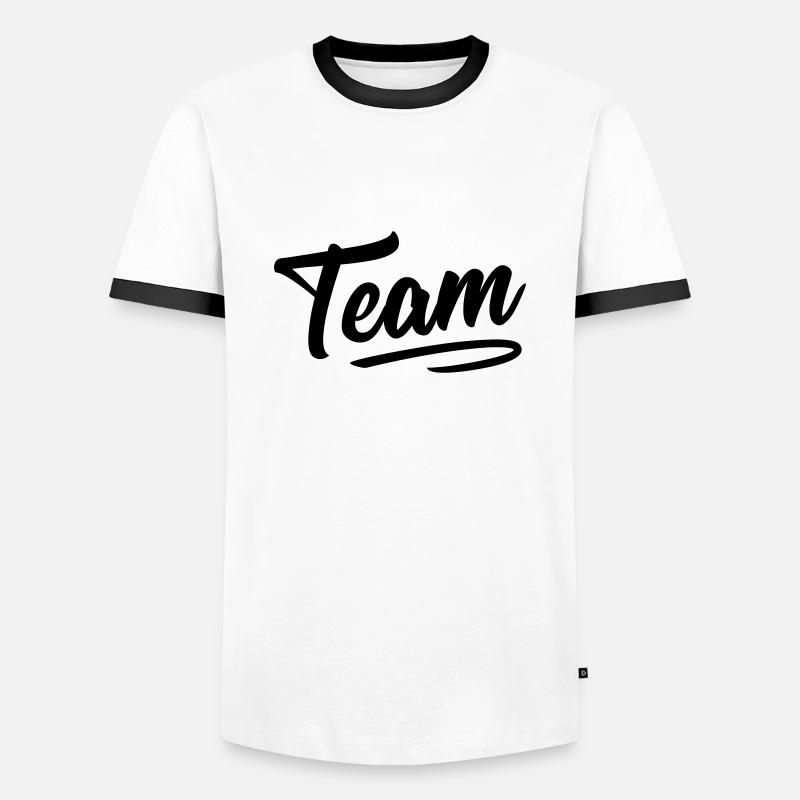 Team Design - Men's Ringer Shirt - white/black
