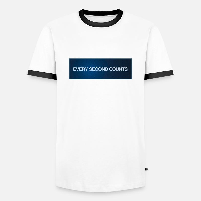 Every Second Counts - T-shirt contrasté Homme - blanc/noir